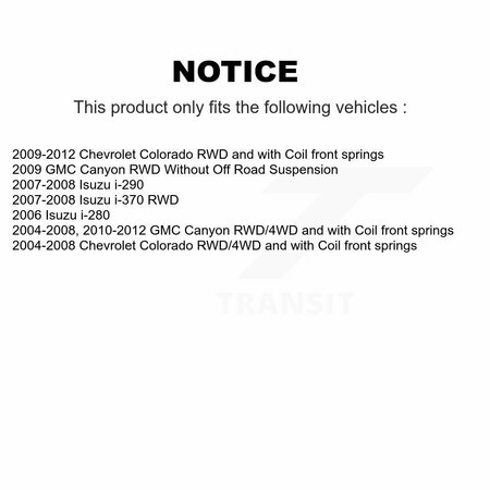 Tor Front Lower & Upper Ball Joints Kit For Chevrolet Colorado GMC Canyon Isuzu i-290 i-280 KTR-101832